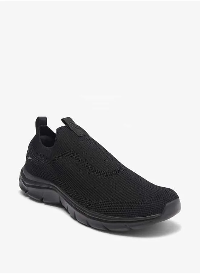 داش Men Textured Slip-On Sports Shoes with Pull Tabs