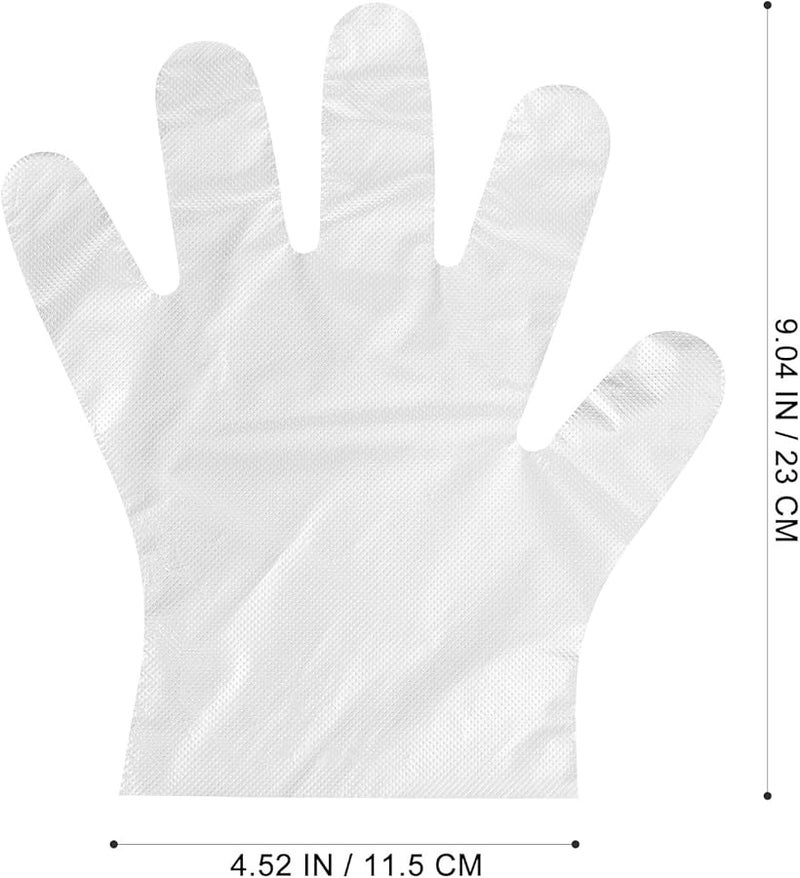 Kisangel Disposable PE Film Gloves Large Size For Food Prep Cooking Kitchen Protective Gloves - Image 3