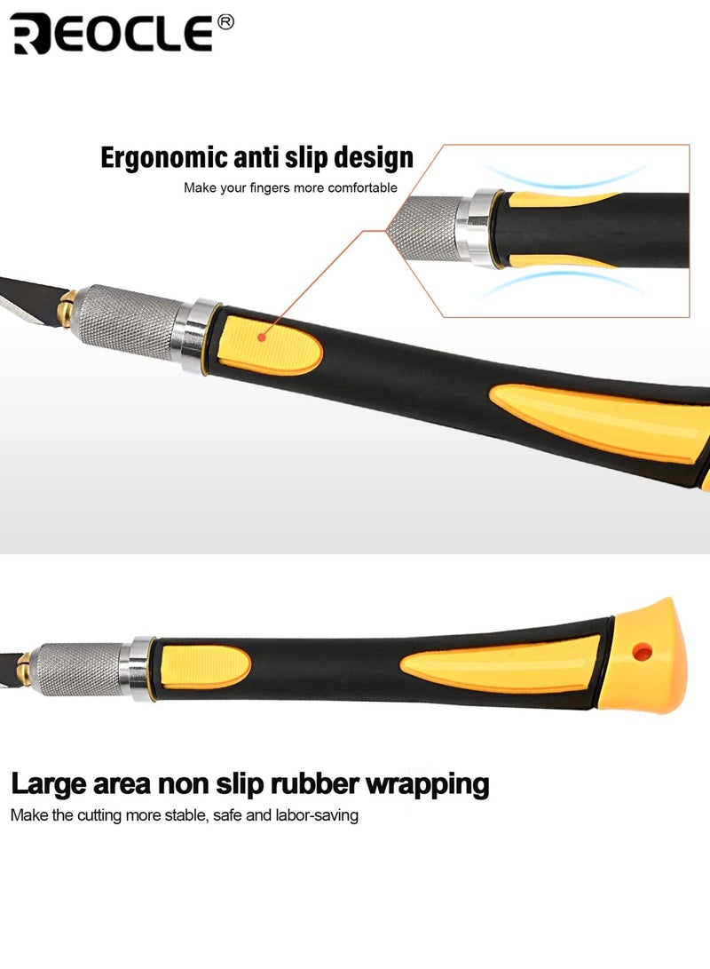 ريوكل مجموعة سكاكين هواية دقيقة مجموعة سكاكين Exacto مع 10 أداة سكين حلاقة دقيقة للهندسة المعمارية نمذجة قطع اليقطين سكرابوكينغ استنسل العمل الخشبي - Image 2