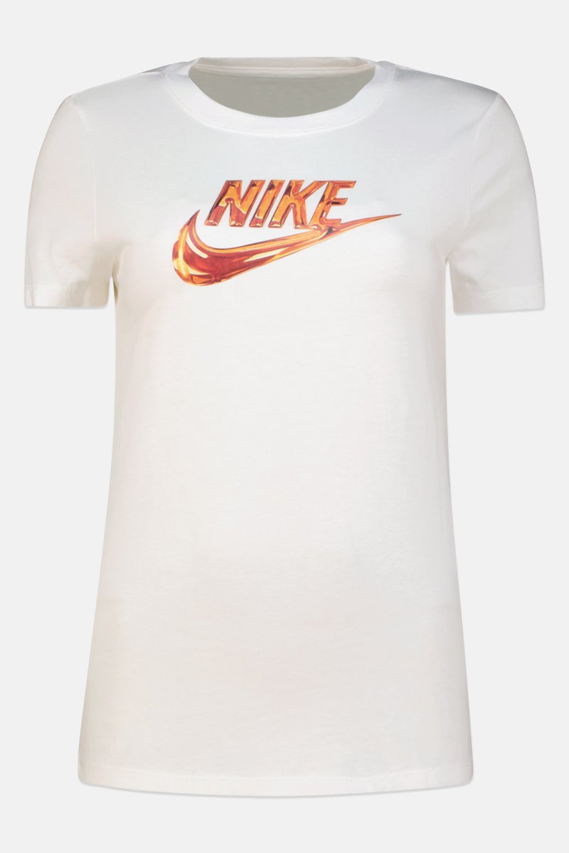 Nike Women Sportswear Fit Short Sleeve Outdoor T-Shirt, White - Image 4