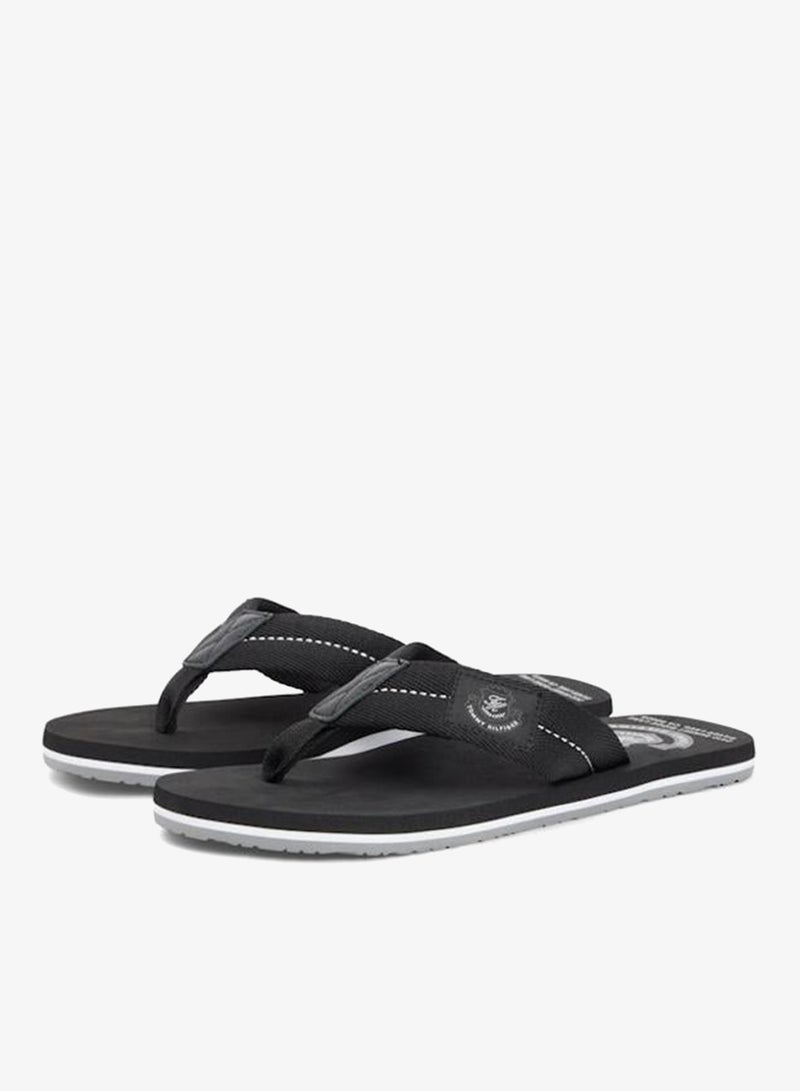 TOMMY HILFIGER Crest Patch Webbing Strap Flip-Flops - Image 4
