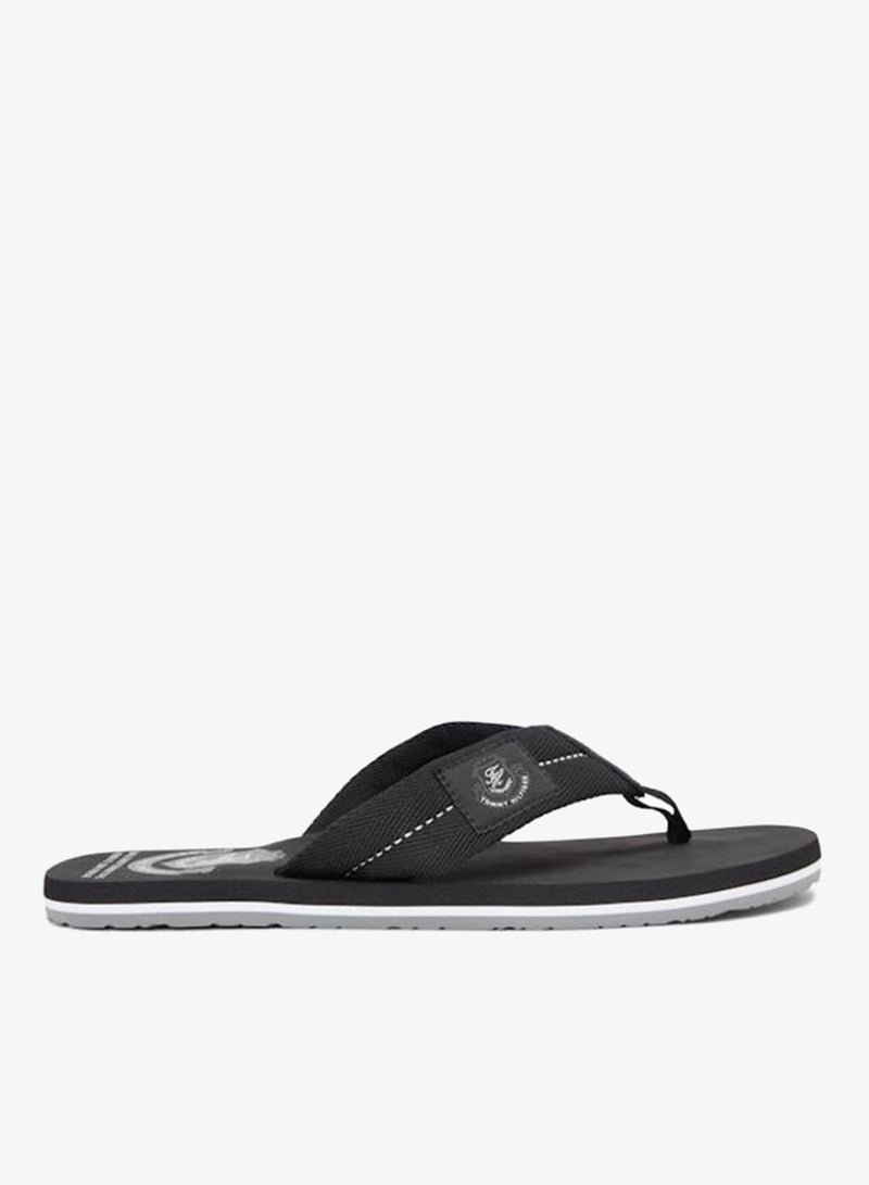 TOMMY HILFIGER Crest Patch Webbing Strap Flip-Flops - Image 2