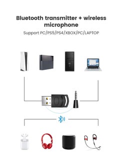 General Bluetooth Audio Transmitter for PS5/PS4/Switch/Xbox/PC Bluetooth Adapter Wireless Receiver, BT 5.0 Wireless Audio Transmitter, Low Latency Converter Drive-free Operation for Headset & Speakers  - Image 2