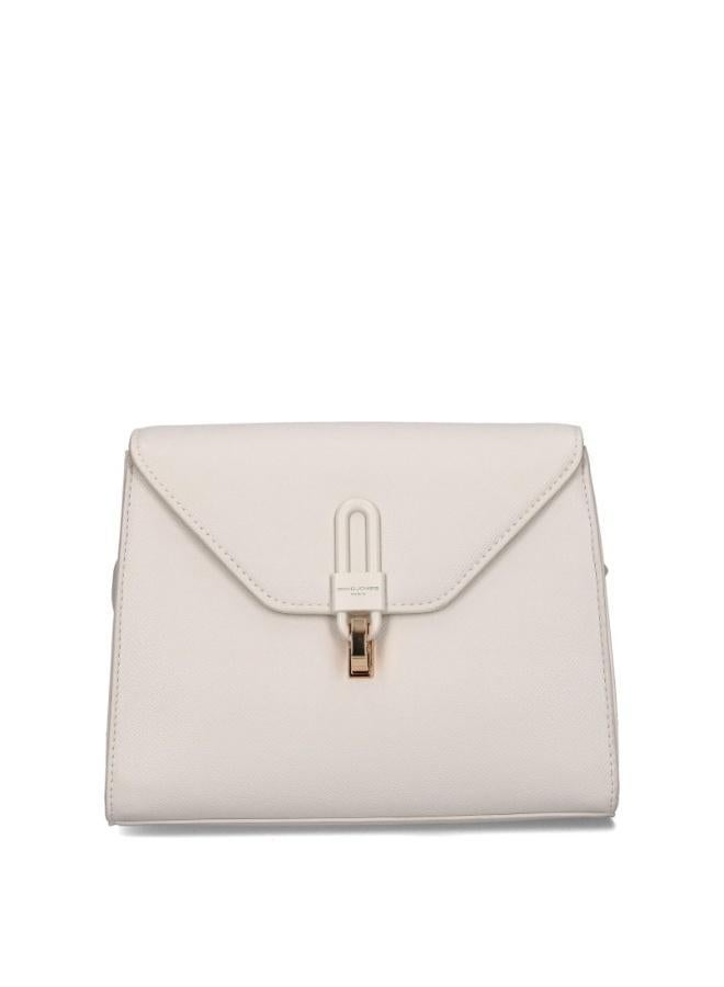 David Jones Shoulder Bag for Women, faux Leather Hobo Crossover Fashion Handbag Purse Color COCONUTCREAM - Image 1