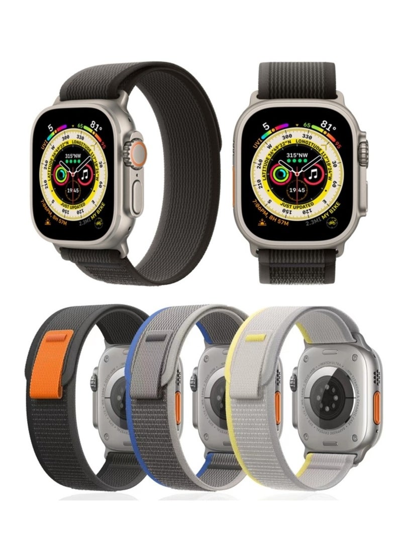 بيوينتي (عبوة من 3 ) سوار تريل لوب لساعة أبل الترا 1/2 49 مم 46 مم 45 مم 44 مم 42 مم سوار رياضي متوافق مع ساعة أي وتش أصدار 10 9 8 7 6 5 4 3 2 1 - Image 2