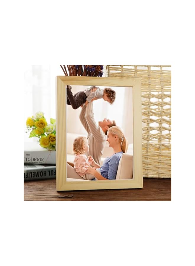 The Bros Versatile Wood 5x7 Picture Frame - Display 3.5x5/4x6 Photos with or Without Mat - Tabletop and Wall Mountable - Image 2