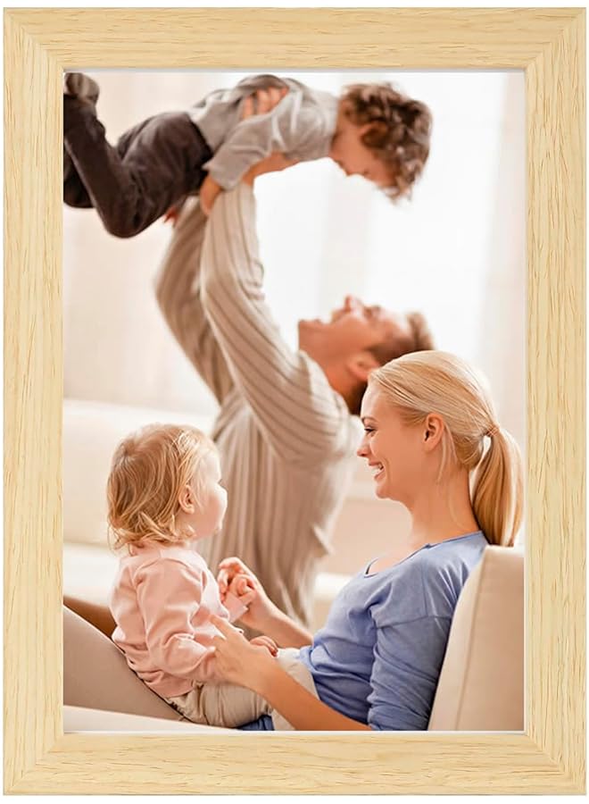 The Bros Versatile Wood 5x7 Picture Frame - Display 3.5x5/4x6 Photos with or Without Mat - Tabletop and Wall Mountable - Image 1