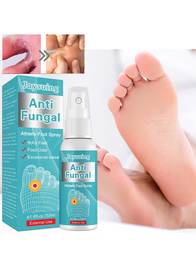 Jaysuing Anti Fungal Athletes Foot Treatment Spray, Anti-Fungi Treatment For Feet Itchy, Sweating, Peeling And Blisters, Natural Ingredients Foot Fungi Spray For Tinea Pedis 50ML - Image 2