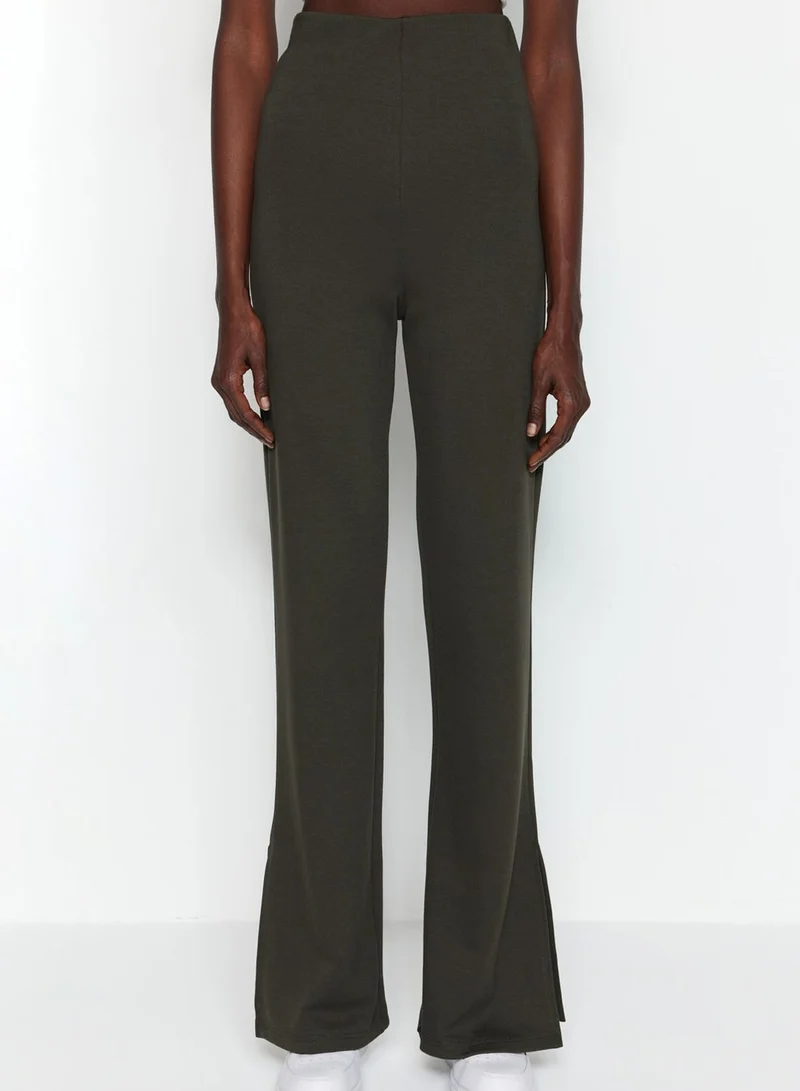 trendyol Flared Slit Hem Pants