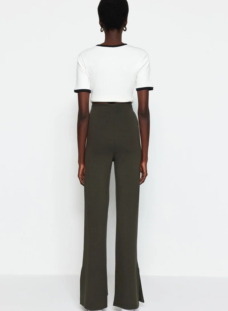 trendyol Flared Slit Hem Pants