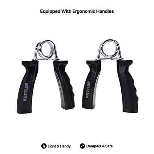 Kettler Spring Grips, German Technology Powered 100 Pounds to 350 Pounds New Hand Grips Increase Strength Spring Finger Pinch Expander Hand A Type Gripper Exerciser, Ideal for Men & Women - Image 3