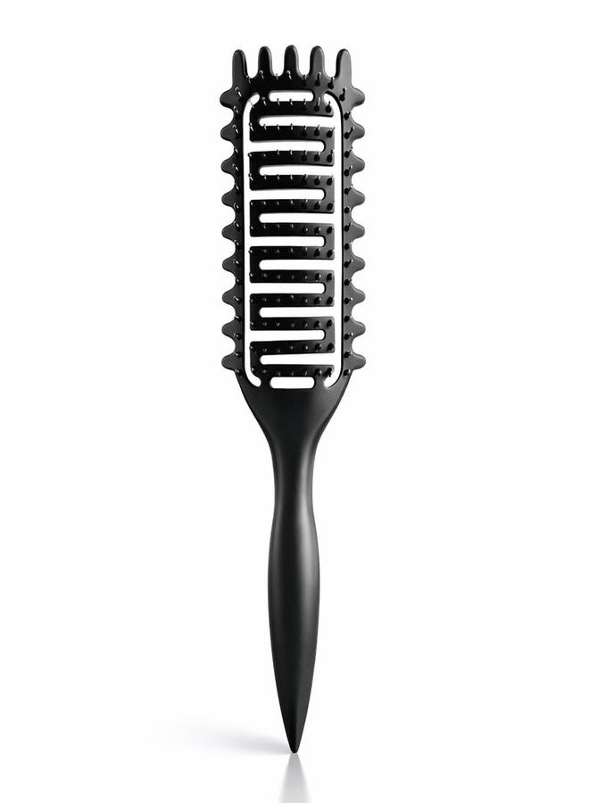 Yingbtr Curl Defining Brush,2024 Curly Hair Brush,Vented Hair Brush for Detangling, Shaping and Defining Curls For Women and Men Less Pulling (Solid black) - Image 1