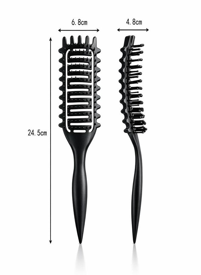Yingbtr Curl Defining Brush,2024 Curly Hair Brush,Vented Hair Brush for Detangling, Shaping and Defining Curls For Women and Men Less Pulling (Solid black) - Image 3