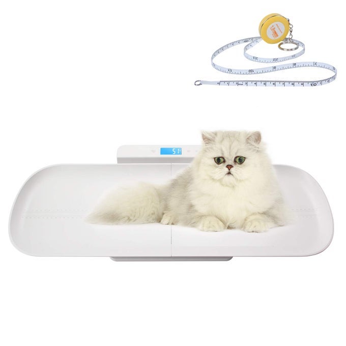 PET SCALE WITH TAPE MEASURE MULTIFUNCTION BABY SCALE INFANT SCALE DIGITAL WEIGHT WITH HEIGHT TRAYMAX 70CM MEASURE WEIGHT ACCURATELYMAX 220LB PERFECT FOR TODDLERPUPPY CATDOGADULT