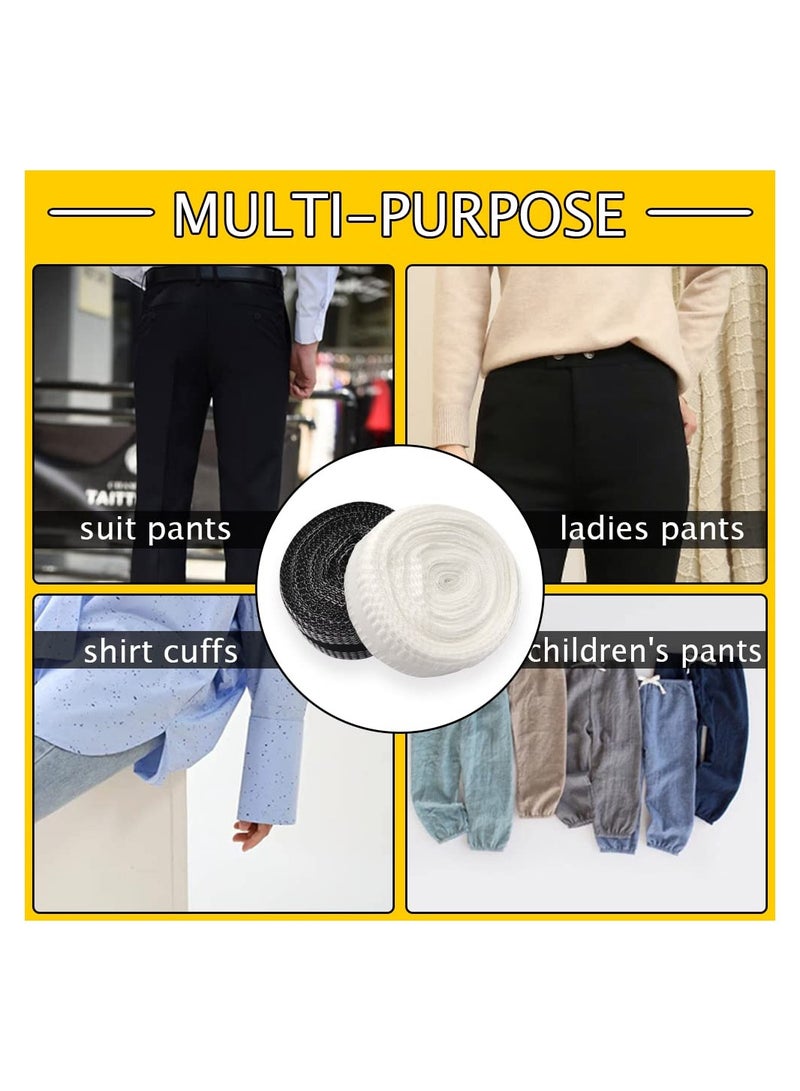 SYOSI 2Pcs 32.8ft Pants Edge Shorten Mouth Paste, Permanent Washable Iron-On Hem Clothing Tape, Sewing Adhesive Tape, Fabric Fusing Tape for Pants, Jeans, Clothes (Black) - Image 5