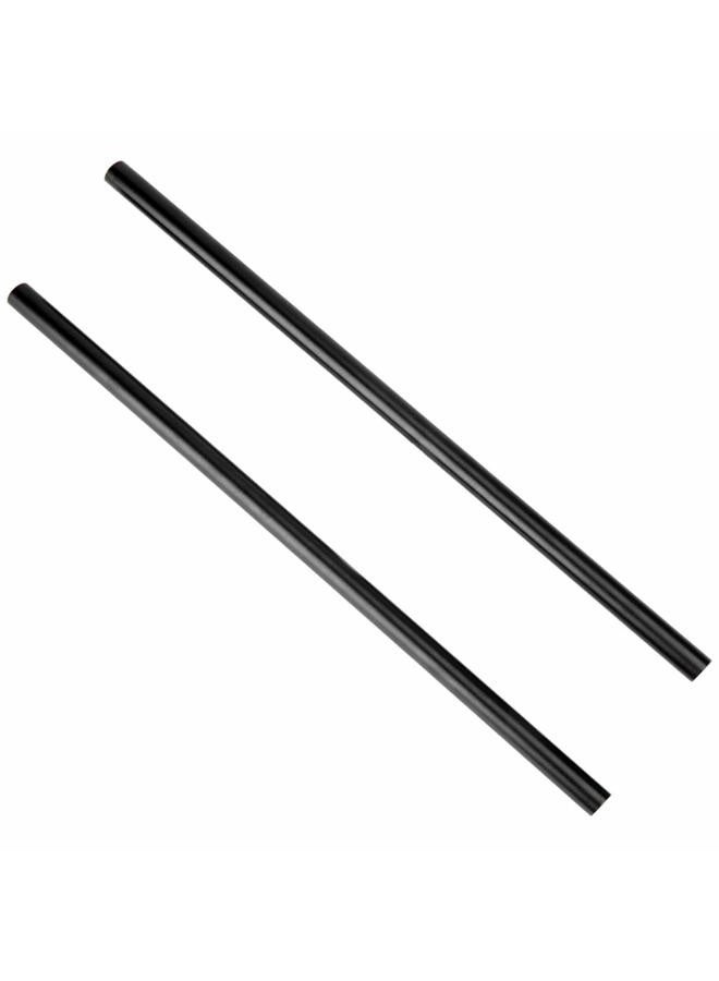 NICEYRIG 15mm Rod 16 Inch (40CM) Long for Shoulder Rig Rod Support System, Black Aluminum Alloy, Pack of 2-171 - Image 1