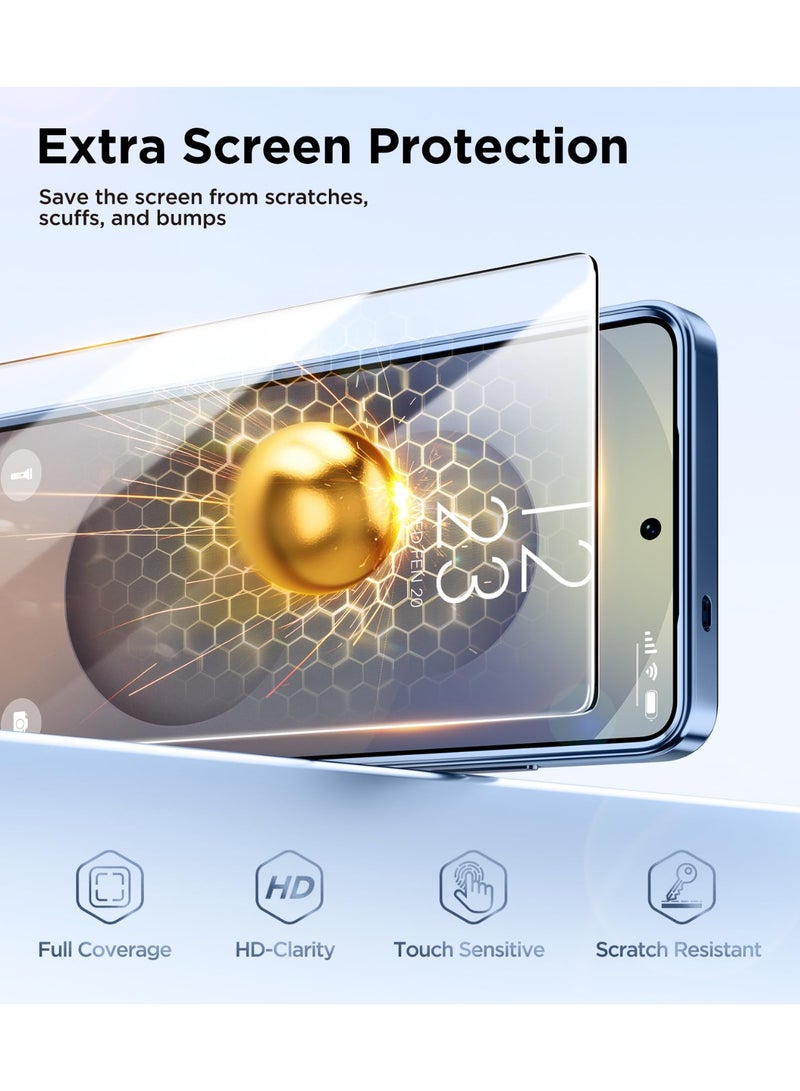 GolbinBox Magnetic Case for Samsung Galaxy S26 Ultra with Screen Protector,[Compatible with MagSafe][Full Camera Protection]Slim Military Shockproof Plating Phone Cover for Galaxy S26 Ultra(Blue/Clear) - Image 5