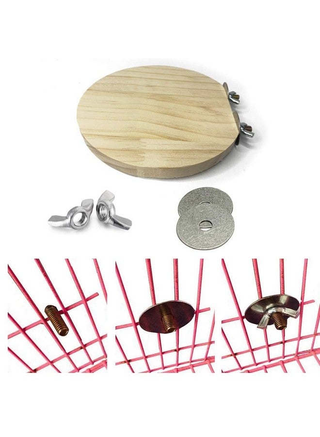 هامليدي مجموعة منصة قفص هامستر خشبي من Hamiledyi مكونة من 4 قطع، منصة خشبية للطيور والهامستر والفئران والجربوع والفئران، ملحقات القفص، منصة خشبية، حامل، لوحة، موطن للهامستر القزم السوري، الحيوانات الصغيرة - Image 2