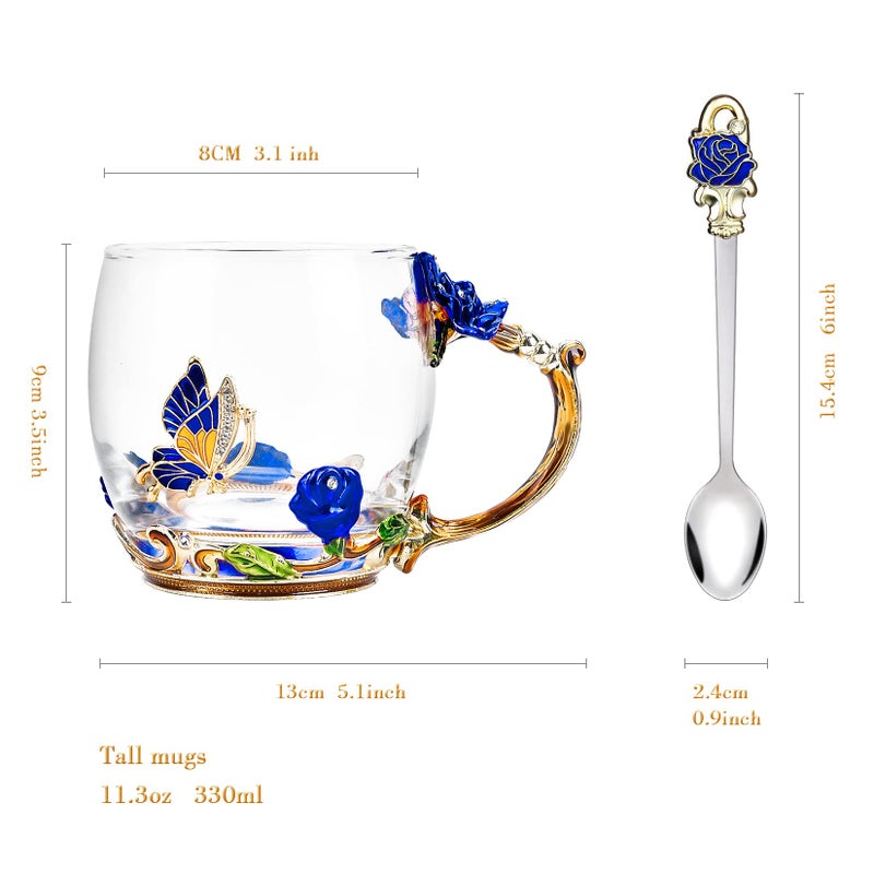 OEAGO Unique Gifts for Women Mom Coffee Mugs Gifts for Women Birthday Unique Blue Tea Cup Gifts for Women Who Have Everything Womens Gifts for Christmas - Image 2