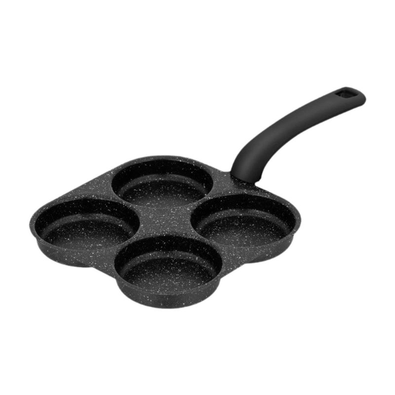 4 Cup Pancake Pan With Handle Multifunction Grill Frying Pan Nonstick Cooking Tool - Image 2