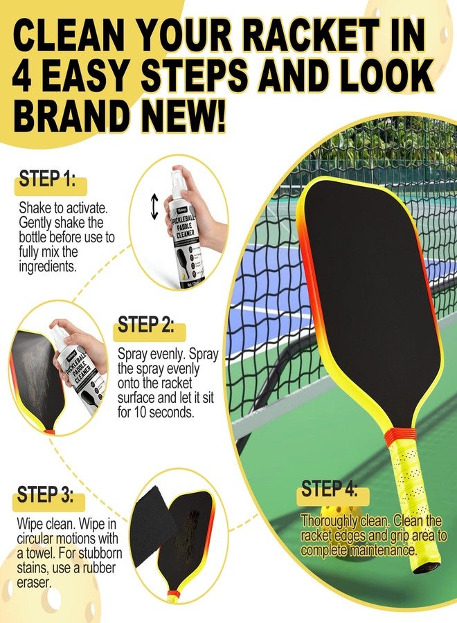 OverZyn 4.06 Oz Pickleball Paddle Cleaner, Restore the Luster of the Racket Surface - Image 3