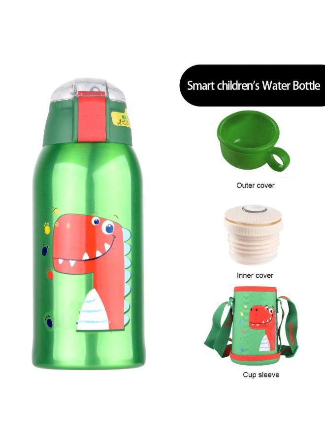 NIBEMINENT Vacuum Insulated Cartoon Animal Water Bottle Green - Image 2