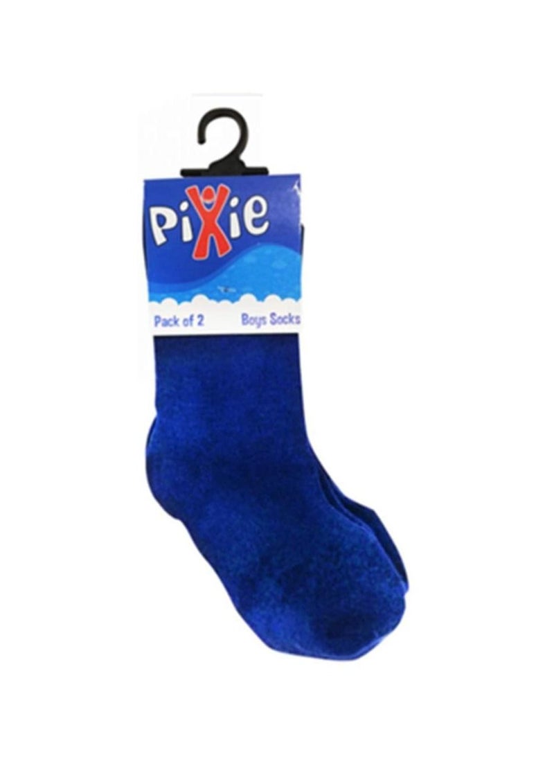 Pixie Pixie - Bamboo Cotton Socks (Pack Of 2) - Blue - 2-4Y 