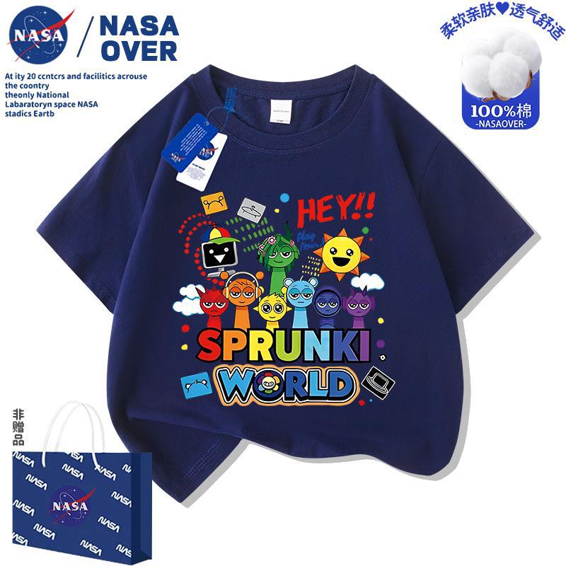 Nasa Kidsren'S Rhythm Box Cartoon Cute Short-Sleeved T-Shirt Pure Cotton 2025 Men'S And Women'S Tops - Image 4