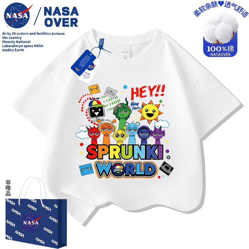 Nasa Kidsren'S Rhythm Box Cartoon Cute Short-Sleeved T-Shirt Pure Cotton 2025 Men'S And Women'S Tops - Image 3