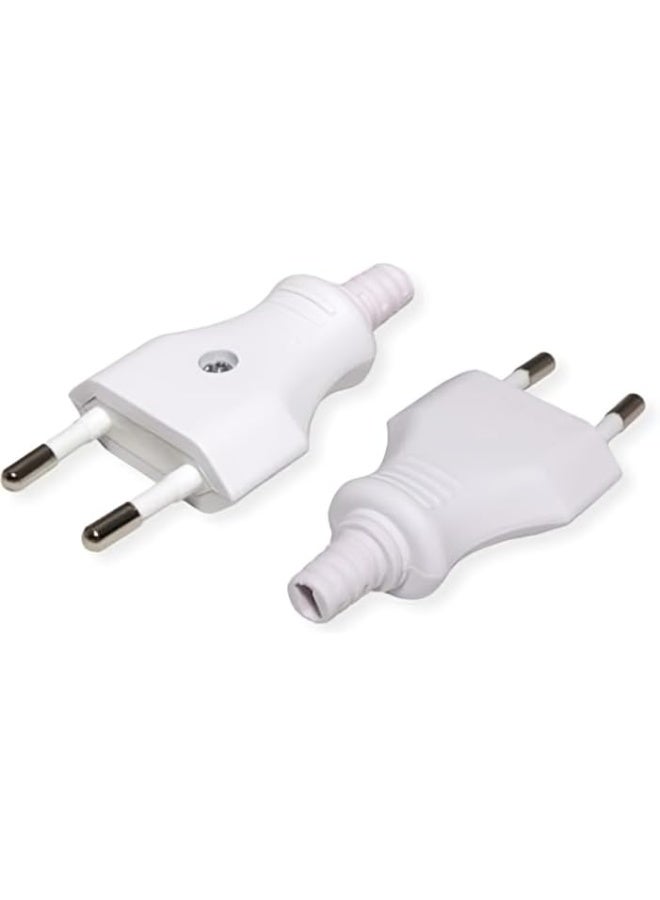 melfi 10A Bipolar White Plug – Eu Round Two Pin Plug Of Male & Female Plug Socket. Reliable, Safe, and Efficient Electrical Connection with Modern Design 4 Pair - Image 3