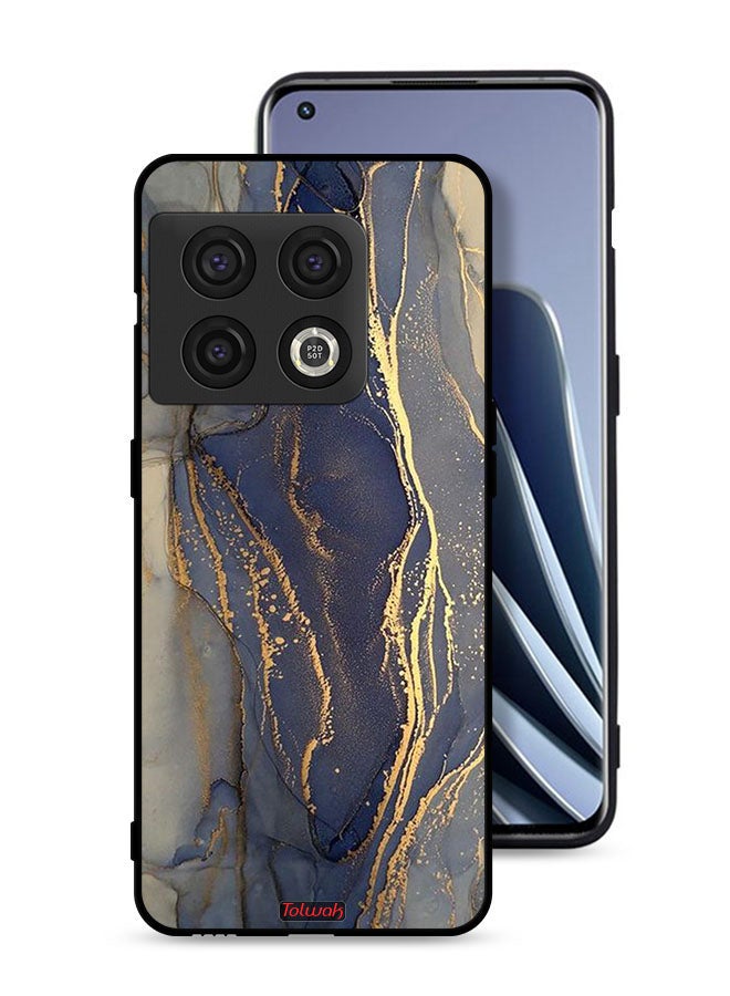 Tolwak OnePlus 10 Pro 5G Protective Case Cover Gliter Marble Pattern - Image 1