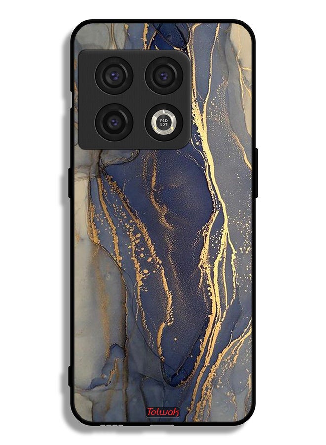 Tolwak OnePlus 10 Pro 5G Protective Case Cover Gliter Marble Pattern - Image 2