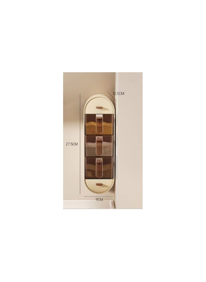 EBMINI Wall Mounted Non Perforated Seasoning Box Combination Set 