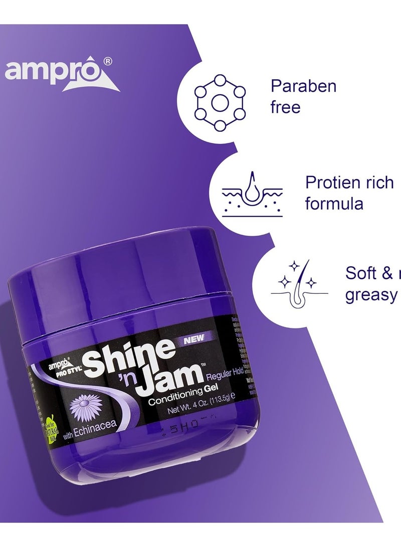Shine 'n Jam Conditioning Gel | Regular Hold 113.5g - Image 2