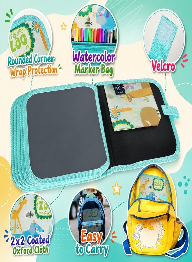 Kaidaa Reusable Toddlers & Preschoolers Activity Book for (3–8 Yrs Kids) | Reusable Drawing & Writing Book | 14 Pages | 12 Washable Markers + 2 Wet Wipes - Image 3
