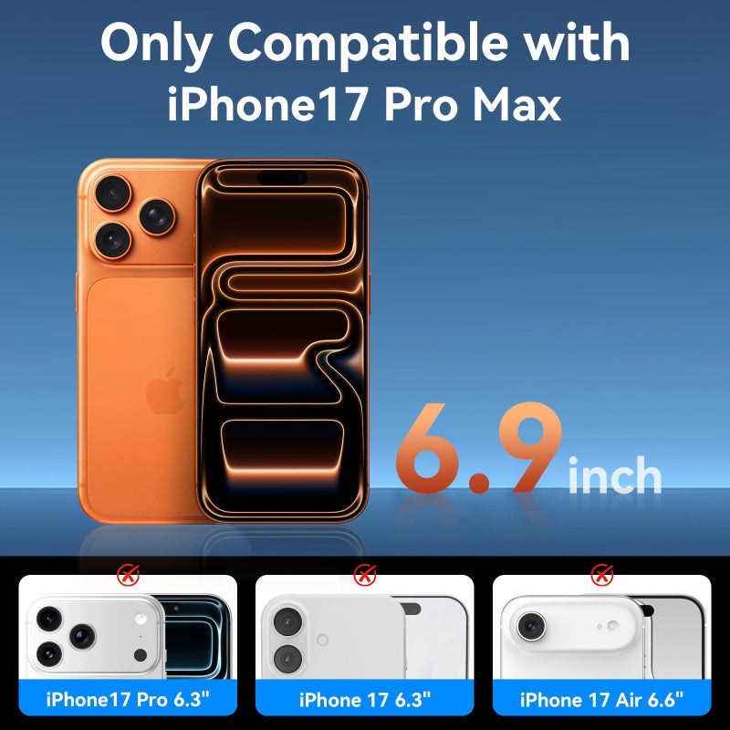 Elecshion 4 Way 360Â° Anti Spy for iPhone 17 Pro Max Privacy Screen Protector + Camera Lens Protector (2+2), Auto-Align Kit, 10X Military Shatterproof Anti Peep Tempered Glass Film for 17 Pro Max - Image 2