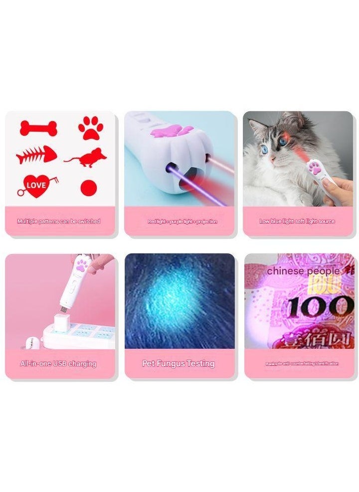 2 In 1 Multifunctional Cat Interactive Laser Toy With UV Light