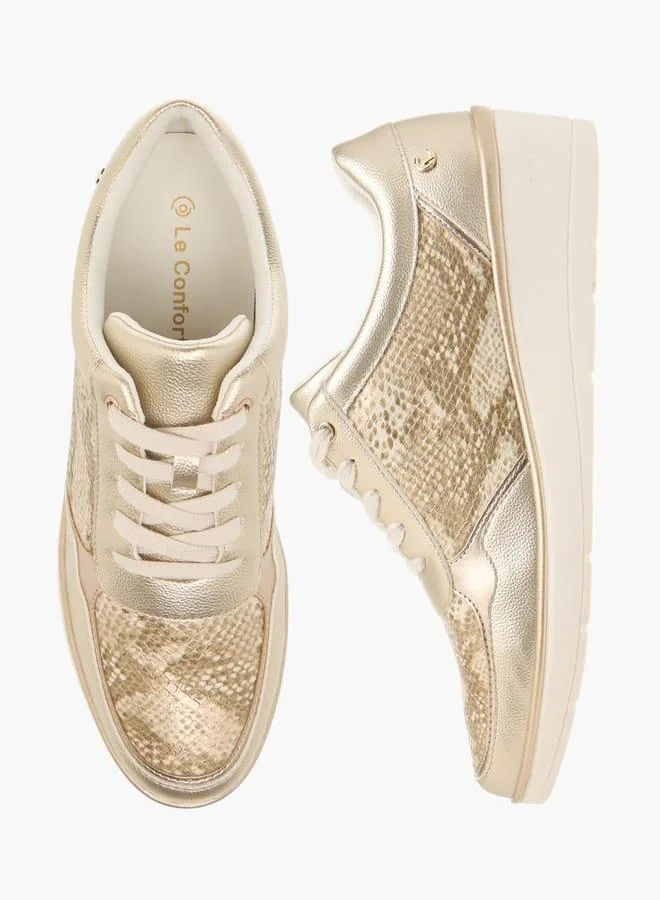 لو كونفورت حذاء نسائي بكعب إسفين من لو كونفورت مع دانتيل