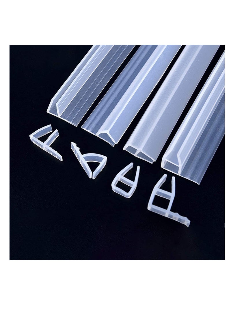 Glass Door Seal Strip, Frameless Glass Shower Door Sweep, Door Bottom Side/Corner Side Seal Strip Seal Rubber, Stop Shower Leaks and Create a Water Barrier, 10mm Thickness, 5M Length Corner Type - Image 5
