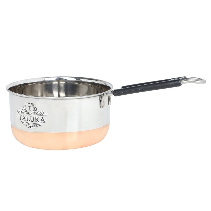 Taluka Stainless Steel Copper Bottom Saucepan 2 Liter Silver - Image 3