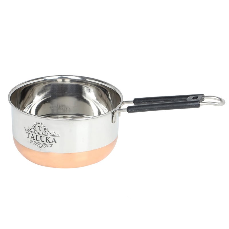 Taluka Stainless Steel Copper Bottom Saucepan 2 Liter Silver - Image 4