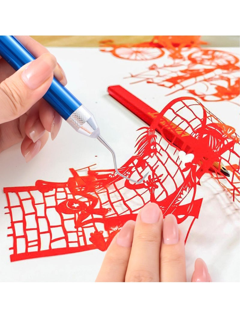 Excefore 3 Pcs LED Tools for Vinyl, Craft Vinyl Tools Kit Including Scissor, for Silhouettes Cameos, Lettering, Cutting, Splicing - Image 2