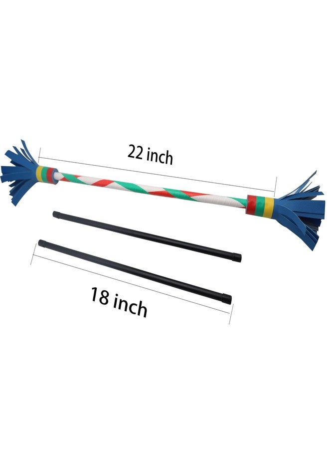 PEHHAH Professional Juggling Flower Sticks-Devil Sticks with 2 Hand Sticks, Beginner Friendly - 22 Inch - Image 4