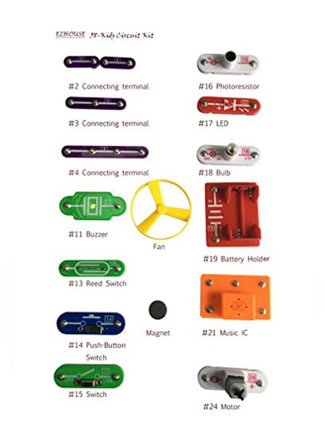 NIBEMINENT 58-Piece DIY Circuits Electronic Blocks Kit - Image 4