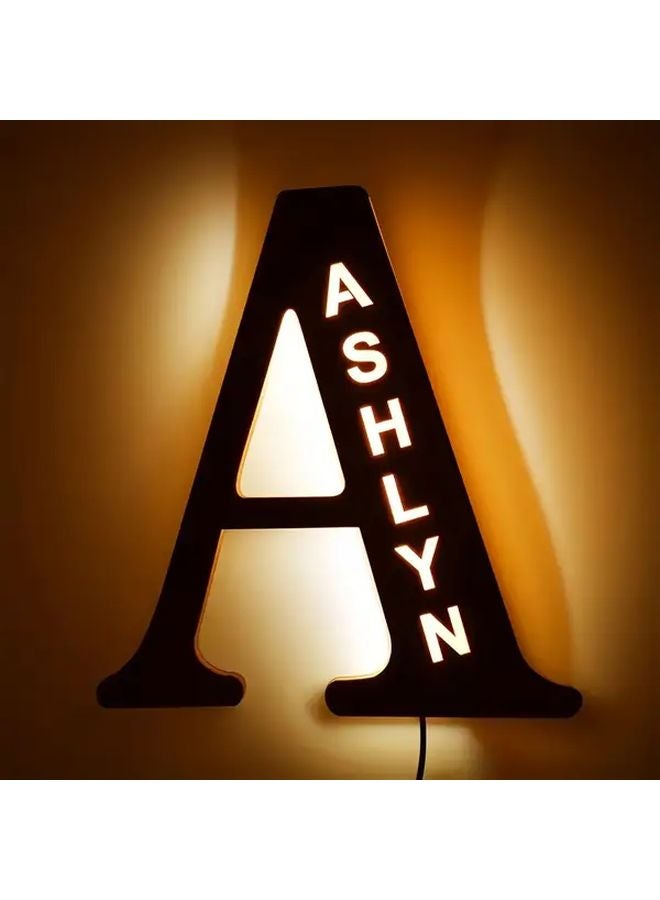Model X Custom Engraved LED Letter Night Light Personalized Wooden Table Lamp USB Powered - Image 4