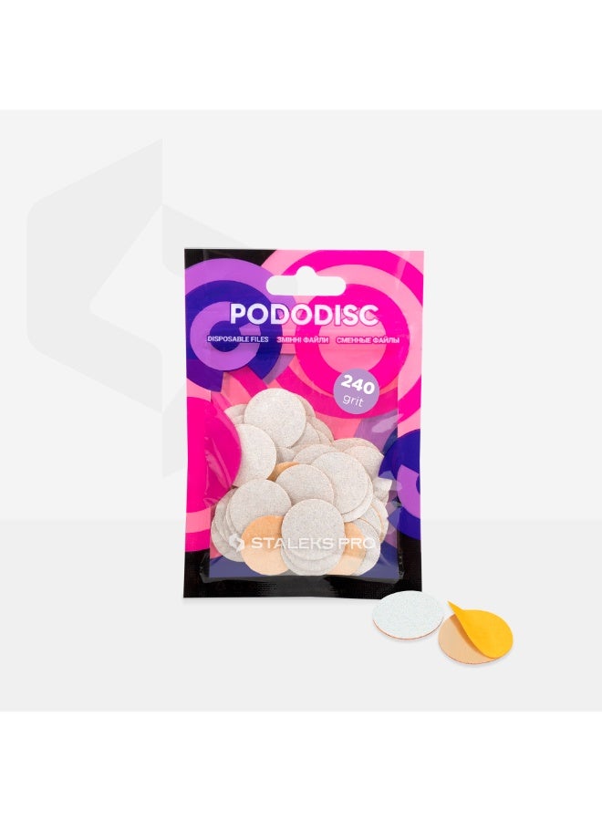 STALEKS PRO 3pcs Disposable White Files for Pedicure Disc Pododisc M Expert 240 Grit PDF-20-240W - Image 1