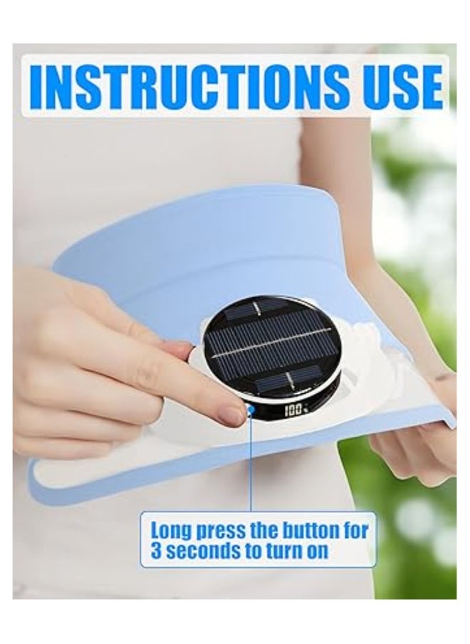 Generic - Solar-Powered Fan Hat with Adjustable Visor, 5 Speed Levels, 5-10 Hours of Use, Ideal for Fishing and Travel, Unisex Sun Visor Hat with Built-in Portable Fan. - Image 1