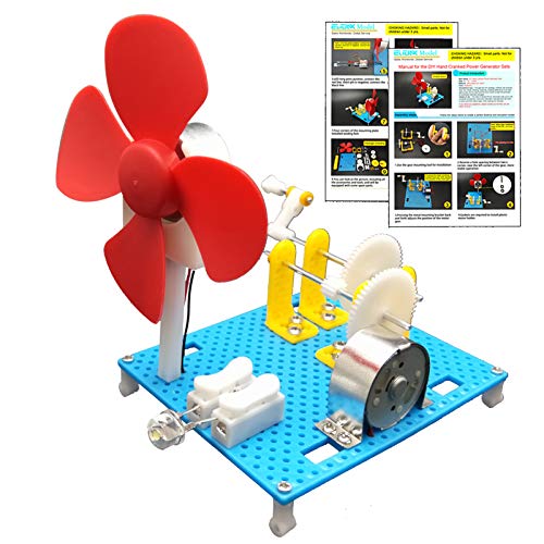 EUDAX DIY Dynamo Lantern Educational STEM Building Toy, Hand Cranked Power Generator,Generators Science Kit, Light Bulb Science Experiments Kits for Kids Age - Image 1