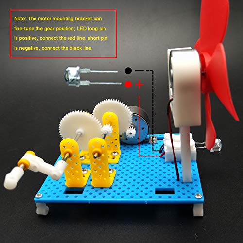 EUDAX DIY Dynamo Lantern Educational STEM Building Toy, Hand Cranked Power Generator,Generators Science Kit, Light Bulb Science Experiments Kits for Kids Age - Image 5