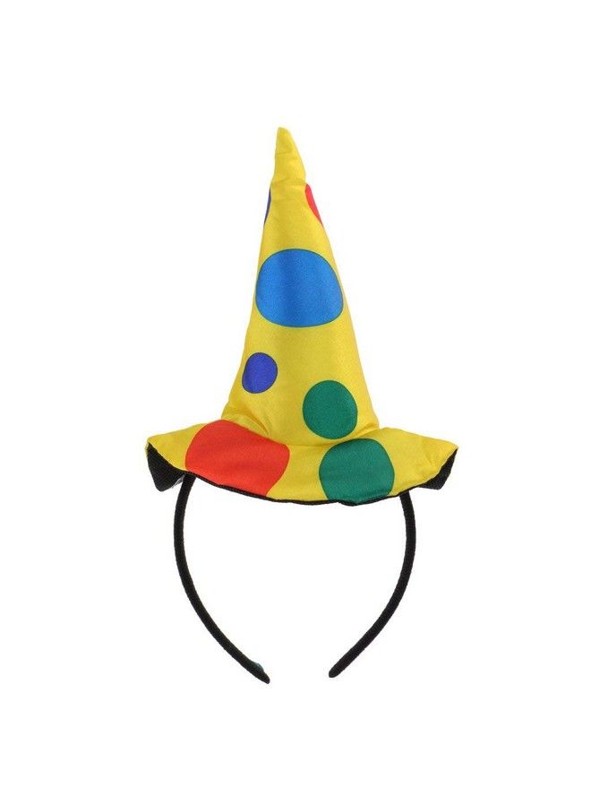 FRECI Clown Hat Headband Jumbo Polka Dots Headwear For Halloween Carnival Circus Costume Props B - Image 1